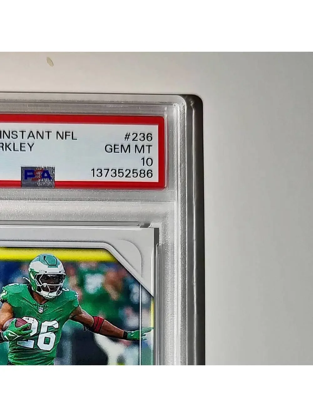 Saquon Barkley 2024 Panini Milestone NFL #236 Eagles 1 of 809 PSA 10 Gem Mint